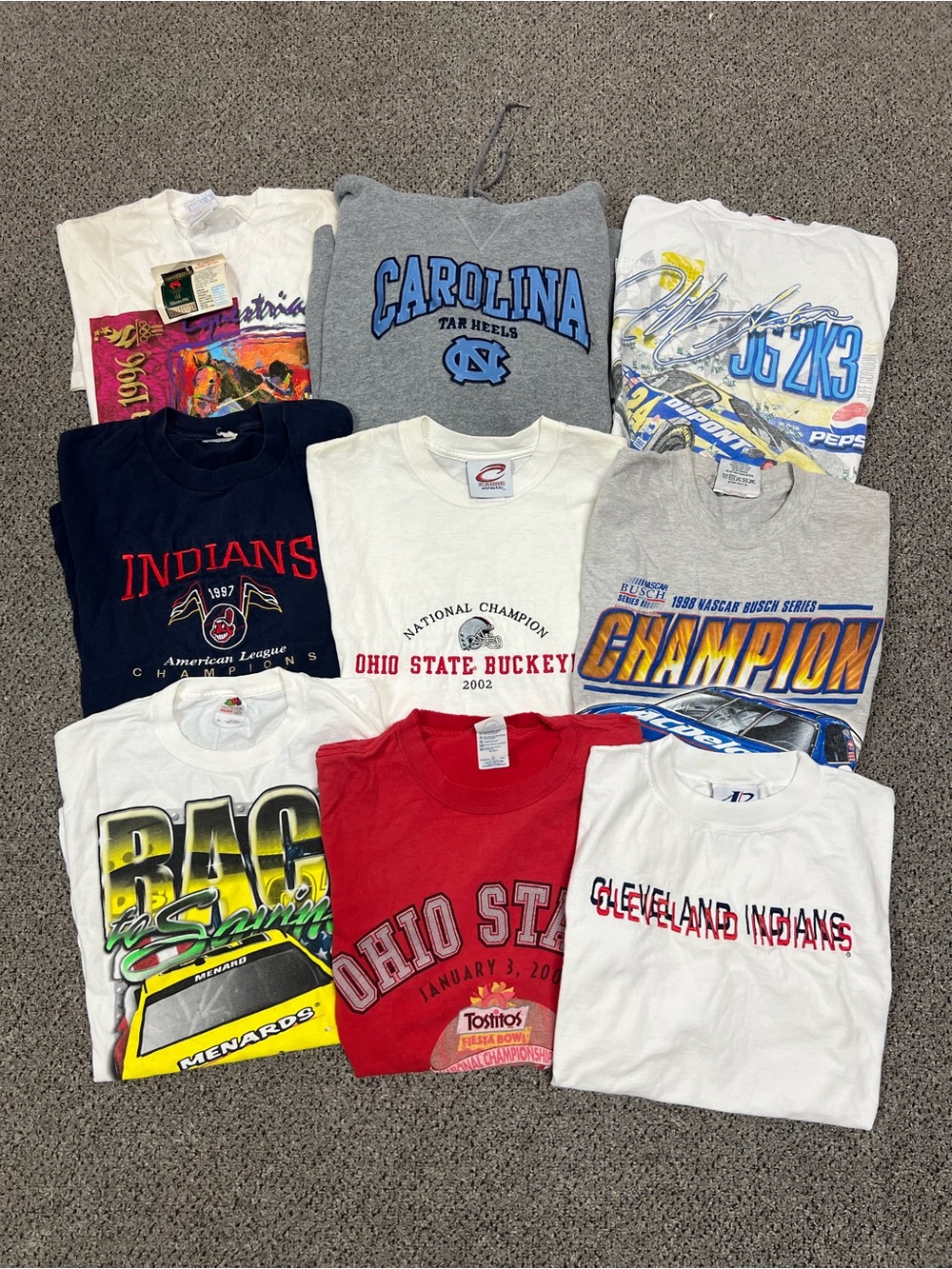 9 pc Vintage Sports Clothing Lot - Medium